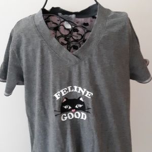 Rene Rofe sleepwear Pj top sleep shirt Size M.